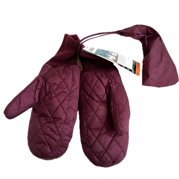 Andake Ski Mittens Mitts M / L Duck Down Waterproof & Windproof Burgundy Red NWT - Picture 1 of 7